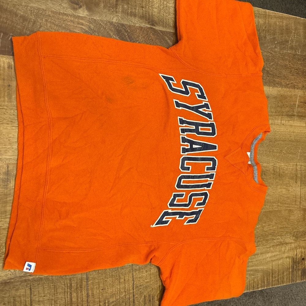 Russell Athletic Orange Sweatshirt Syracuse Design